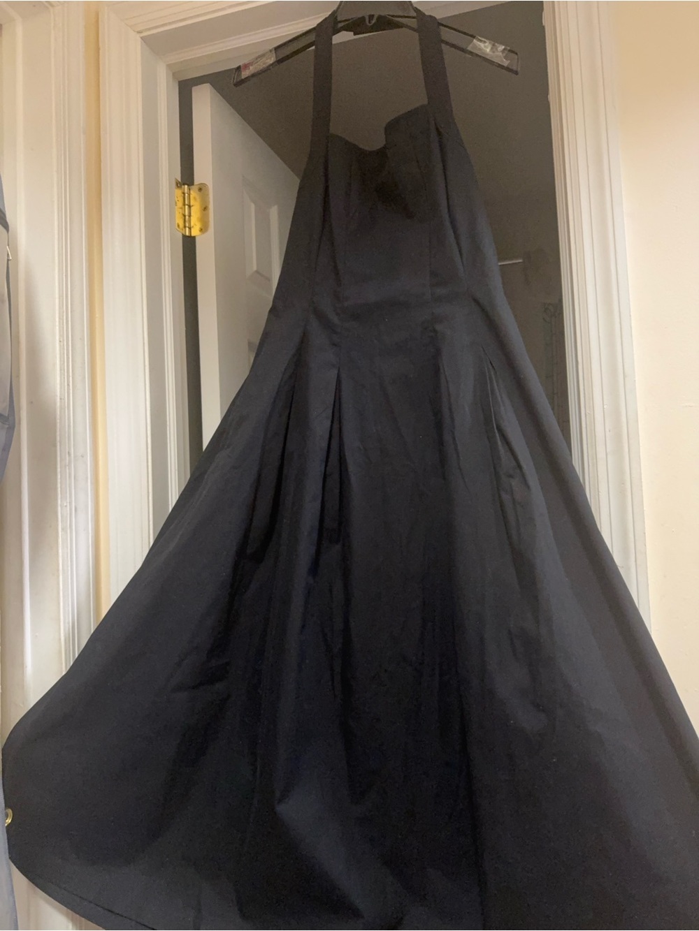 Classic Black Halter Fit-and-Flare Dress
